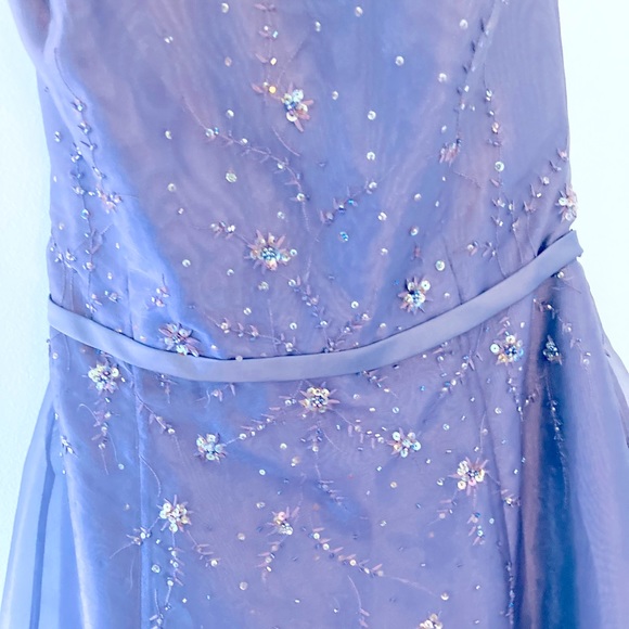 Purple/lavender Strapless David’s Bridal Dress - Picture 3 of 6